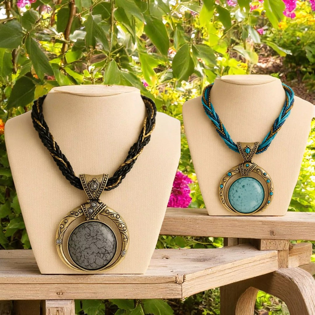 Aura™ - Colar com Pedras Natural de Jade