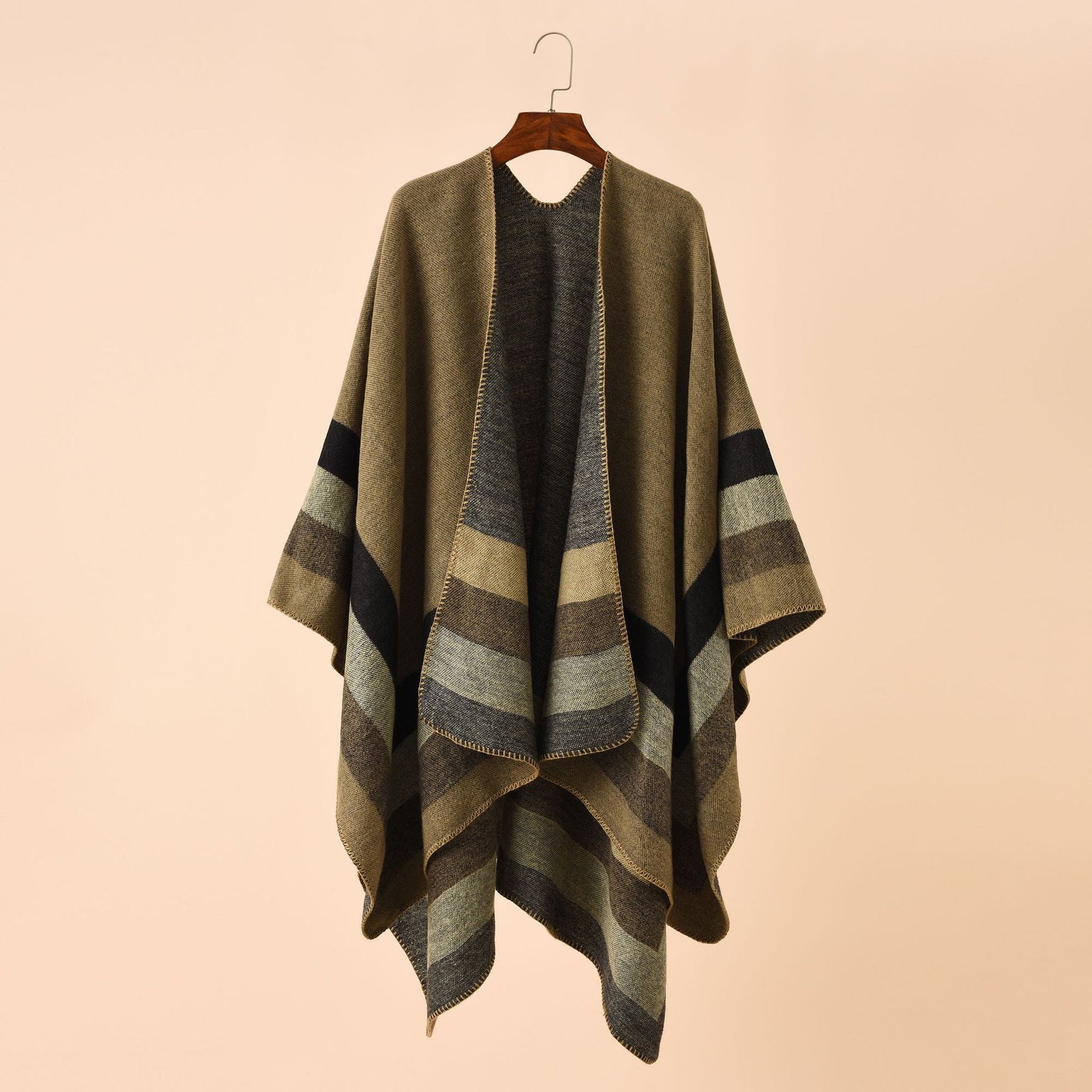 Bloom™ – Poncho Xadrez Boho Vintage