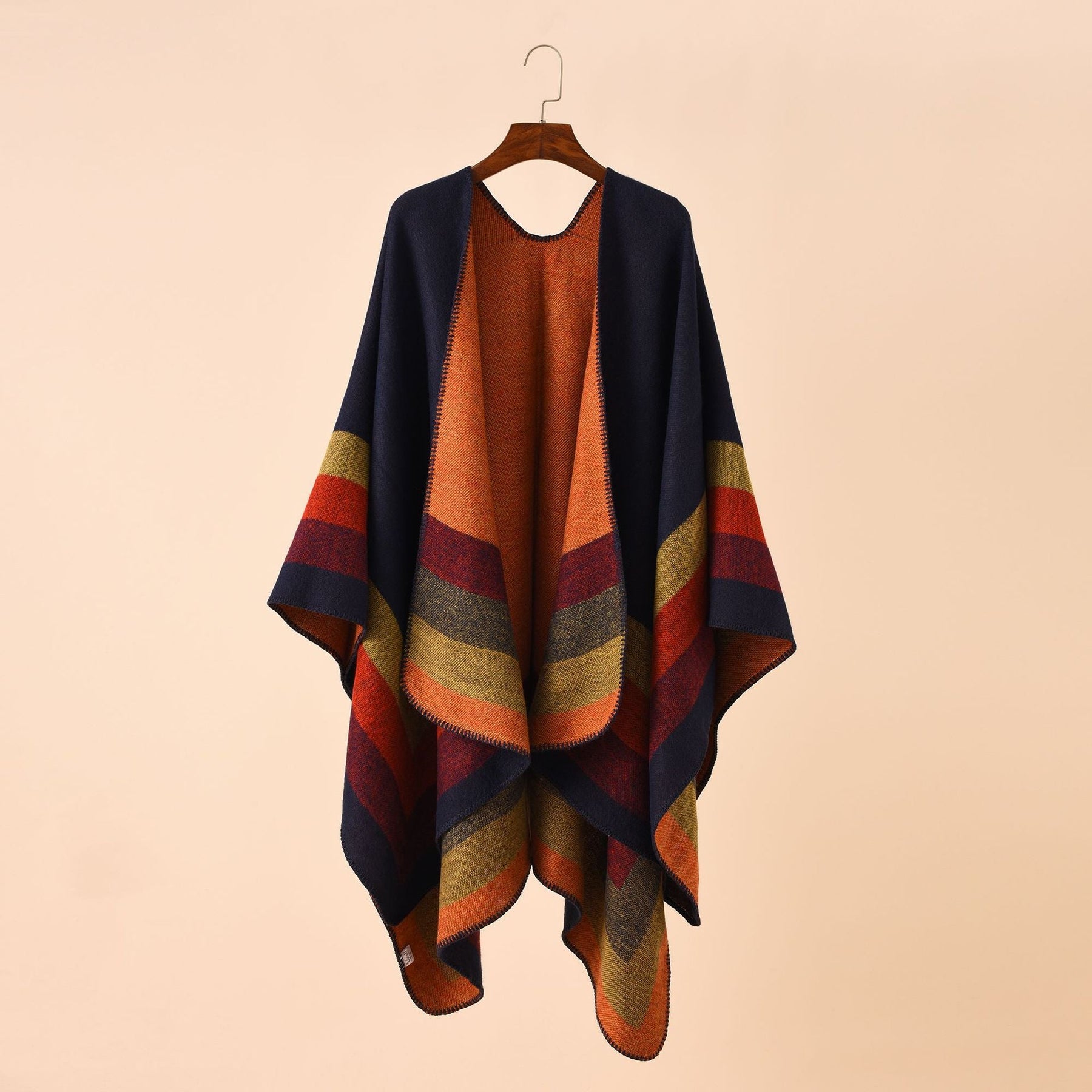 Bloom™ – Poncho Xadrez Boho Vintage