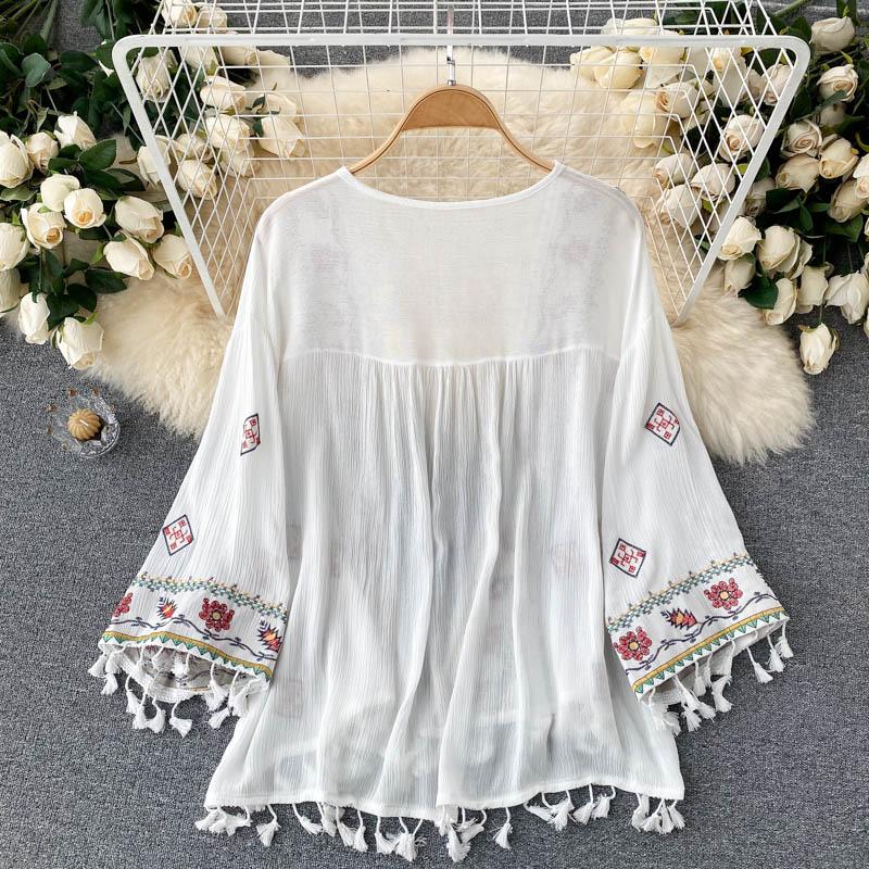 Encanto™ – Kimono Feminino Estilo Boho com Franjas