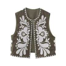 Lua Mística™ – Colete Feminino Estilo Vintage com Bordado Floral