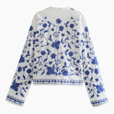 Sahara™ – Blusa Feminina de Algodão com Bordado Floral