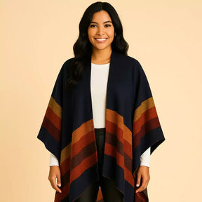 Bloom™ –  Poncho Xadrez Boho Vintage