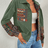 Lia™ – Jaqueta Feminina Estampada Estilo Boho Geométrico