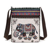 Gaia™ - Bolsa Feminina Crossbody com Bordado Étnico