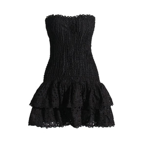Sophia™ – Vestido Curto Feminino Tomara que Caia com Babado